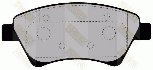 BRAKE ENGINEERING Комплект тормозных колодок, дисковый тормоз PA1392